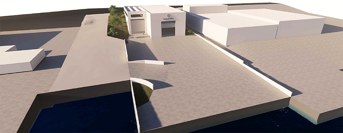 Rendering progetto Olbia Cantiere Navale - Ing. Ritossa